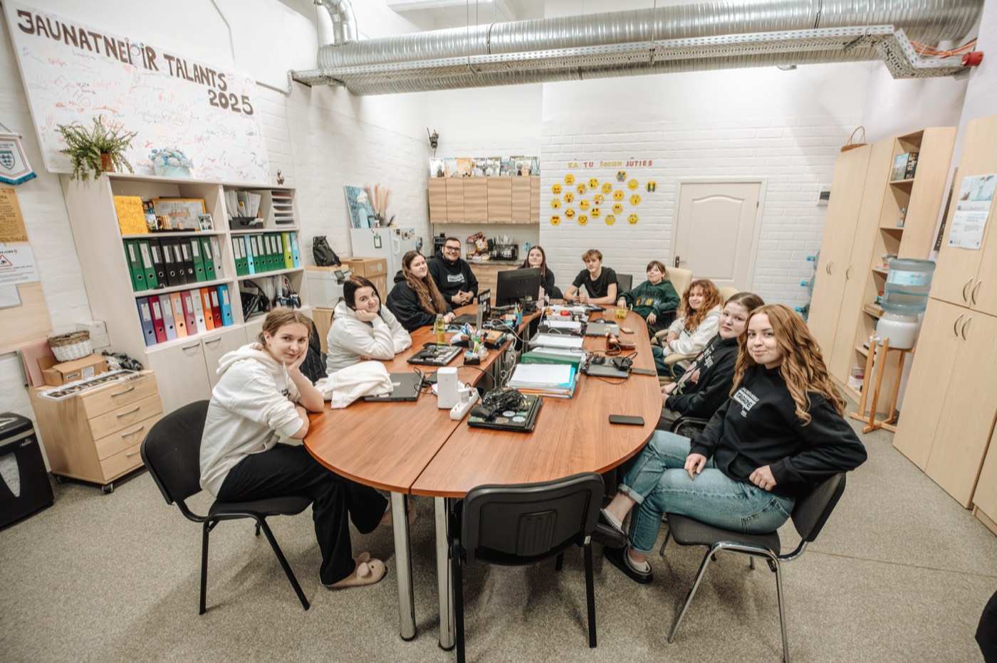 The “Laiks Jauniešiem” team around the table