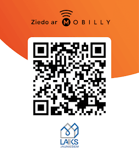QR kods ziedošanai ar Mobilly