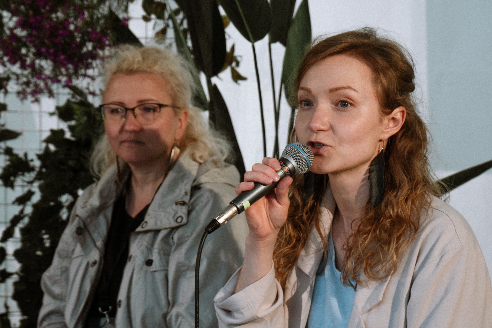 May be an image of 2 people, clarinet and harp