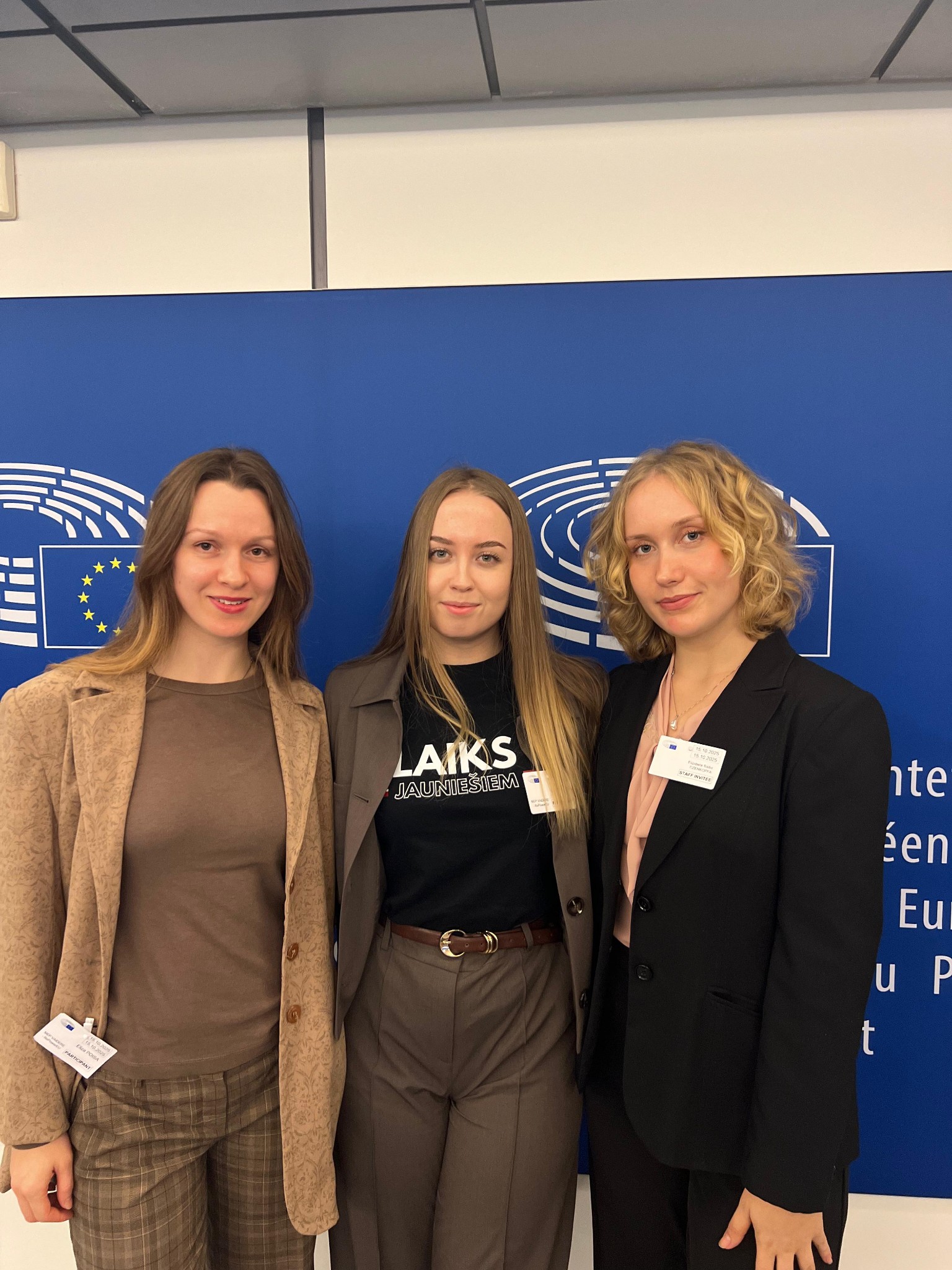 May be an image of one or more people and text