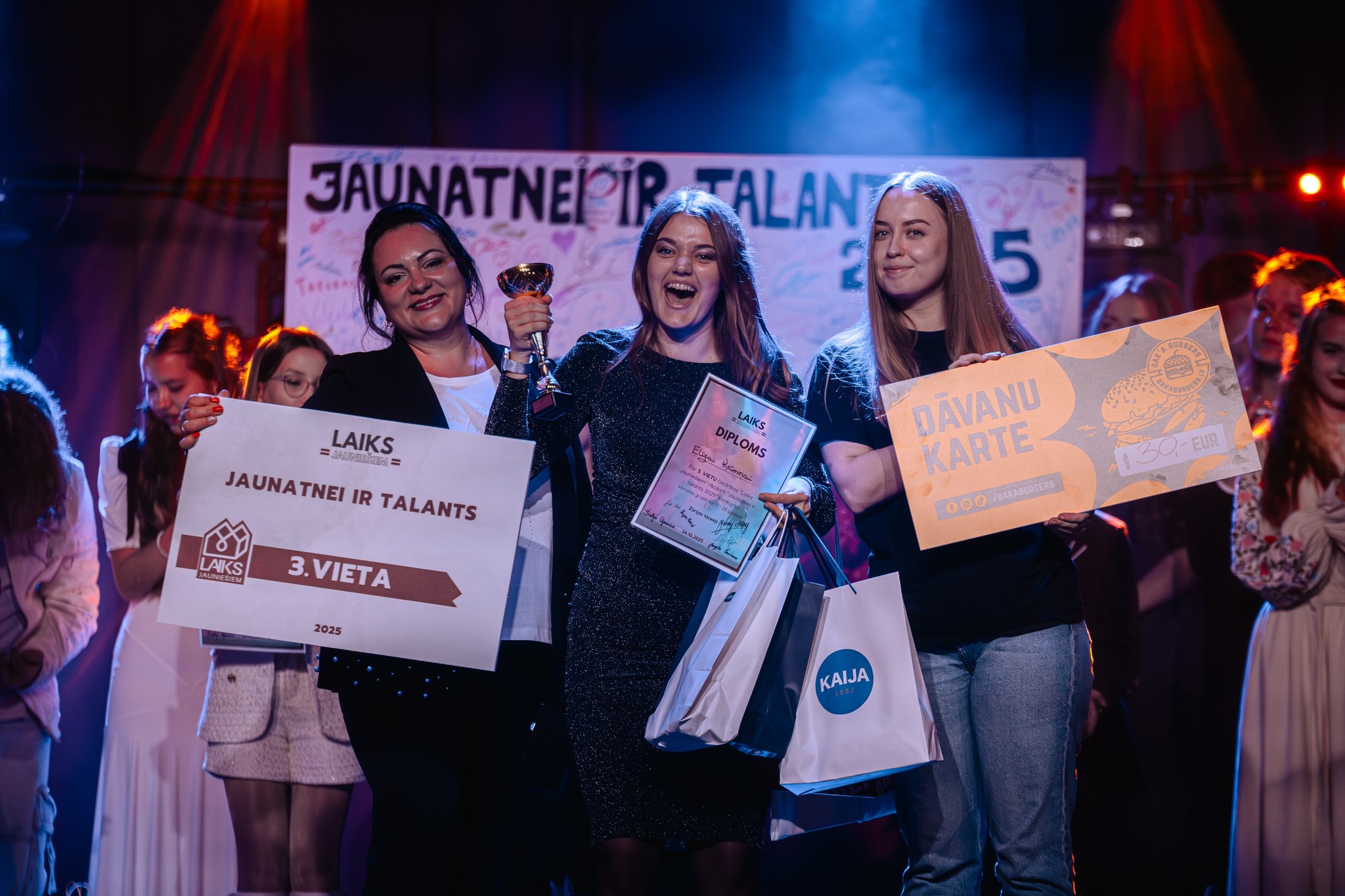 May be an image of one or more people and text