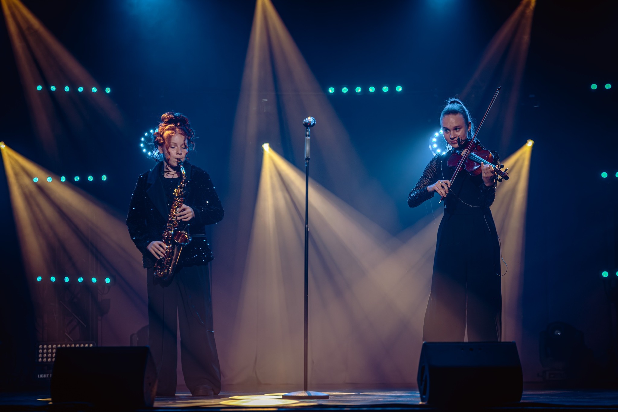 May be an image of violin and saxophone